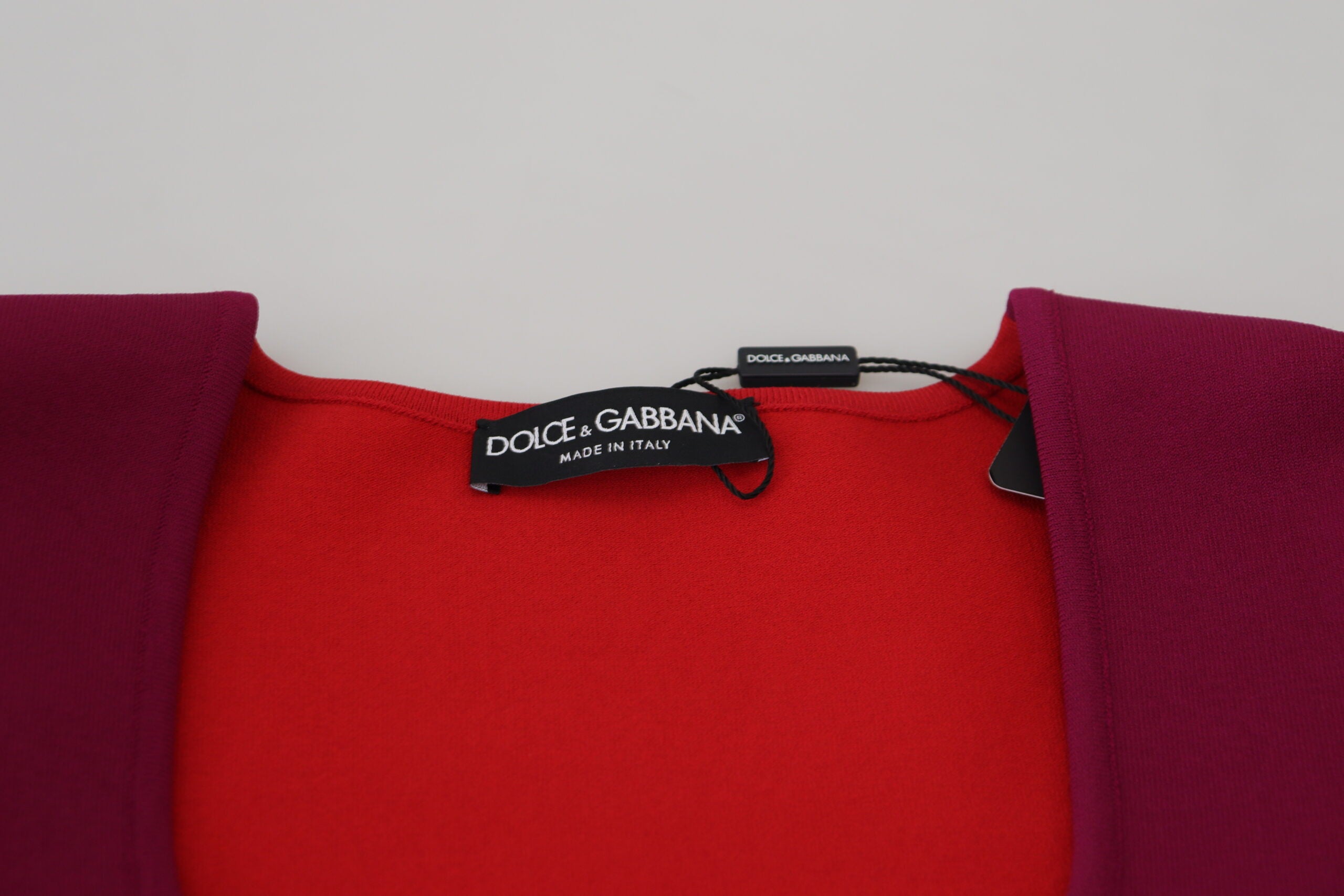 Multicolor Viscose Trui met Vierkante Hals
