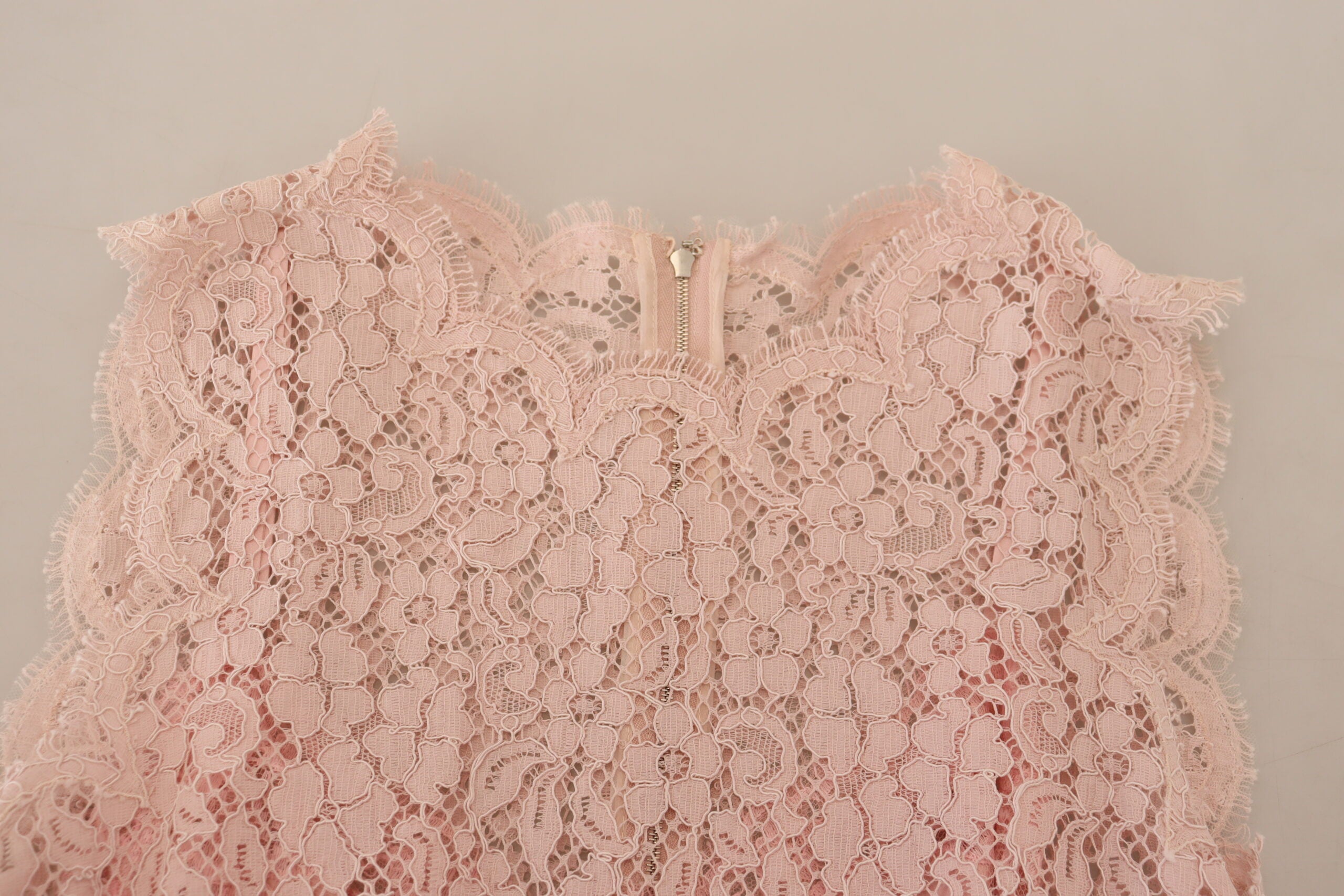 Roze bloemenkant mouwloze tanktop