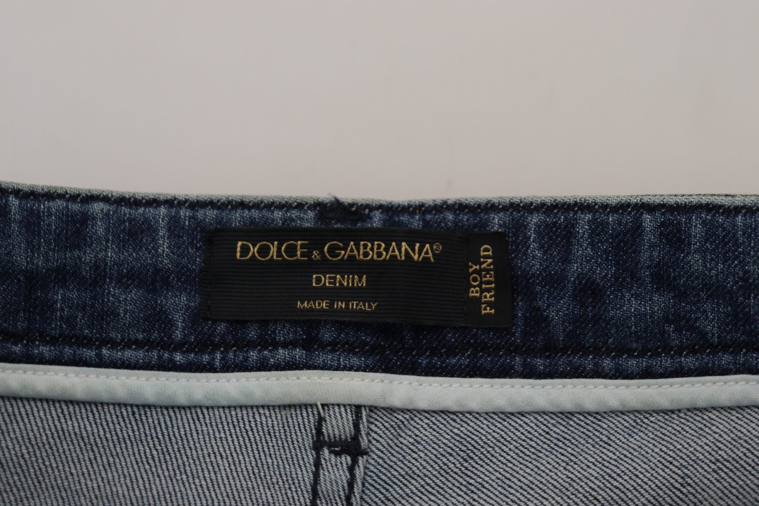 Gele luipaardkatoenen rechte denim jeans