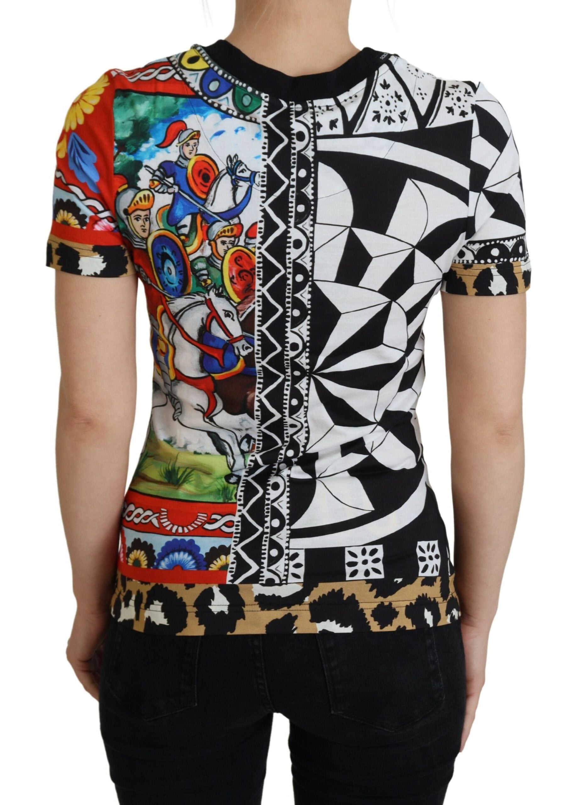 Veelkleurige bedrukte dames exclusieve top