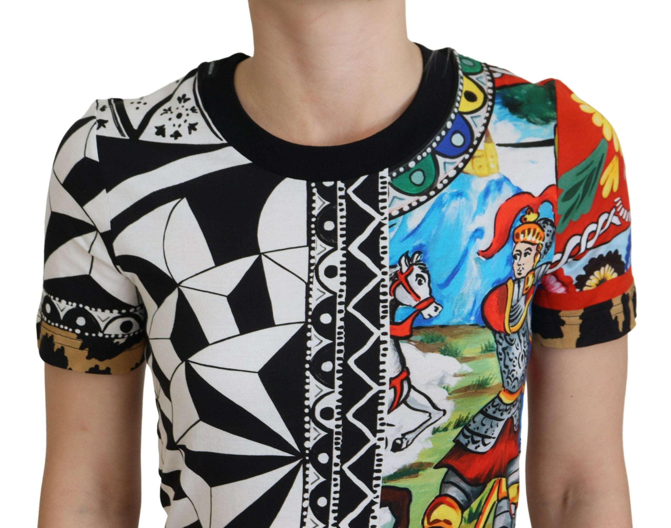 Veelkleurige bedrukte dames exclusieve top