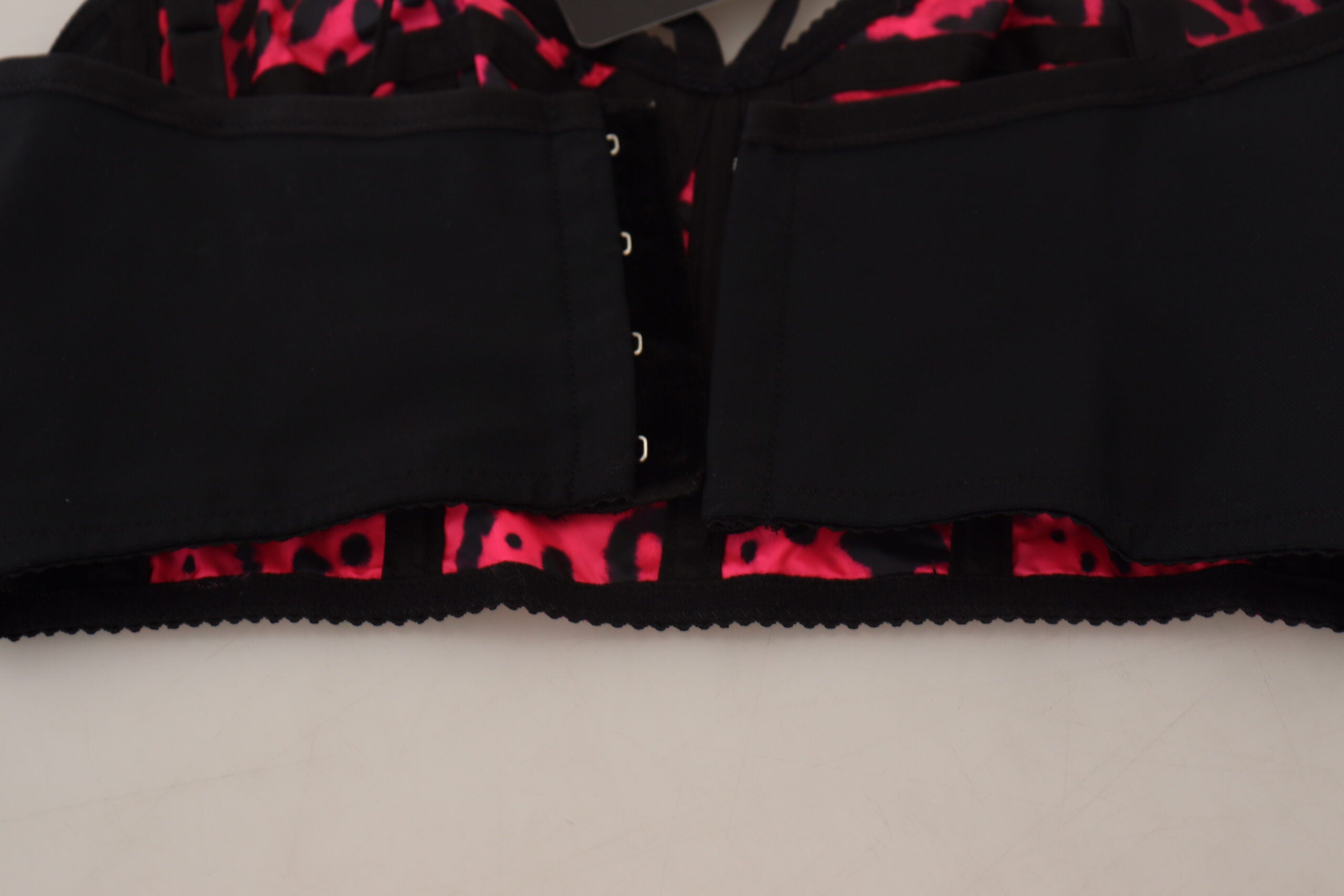 Roze luipaardprint cropped bustier korset top