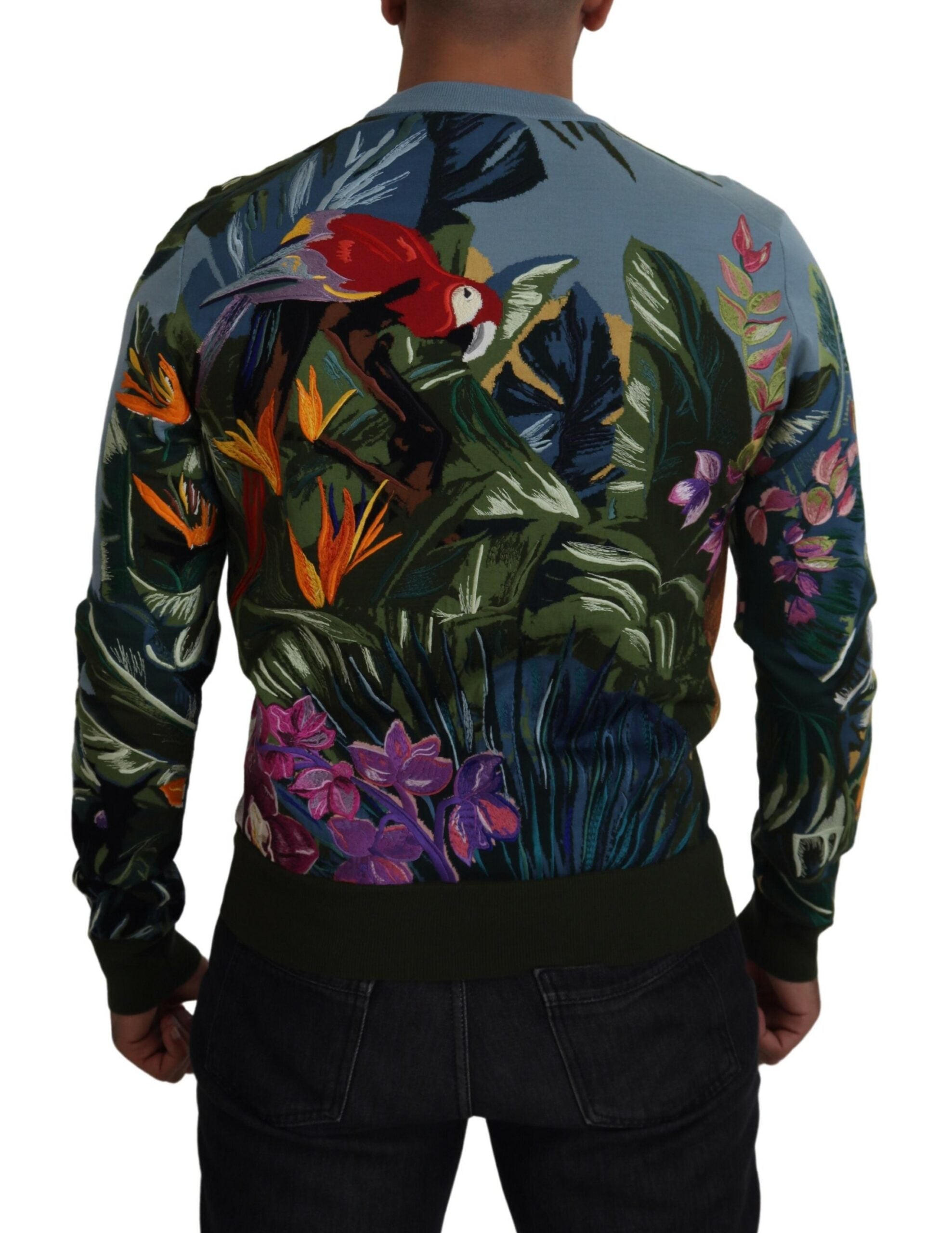 Multicolor Jungle Wool Pullover Logo Trui