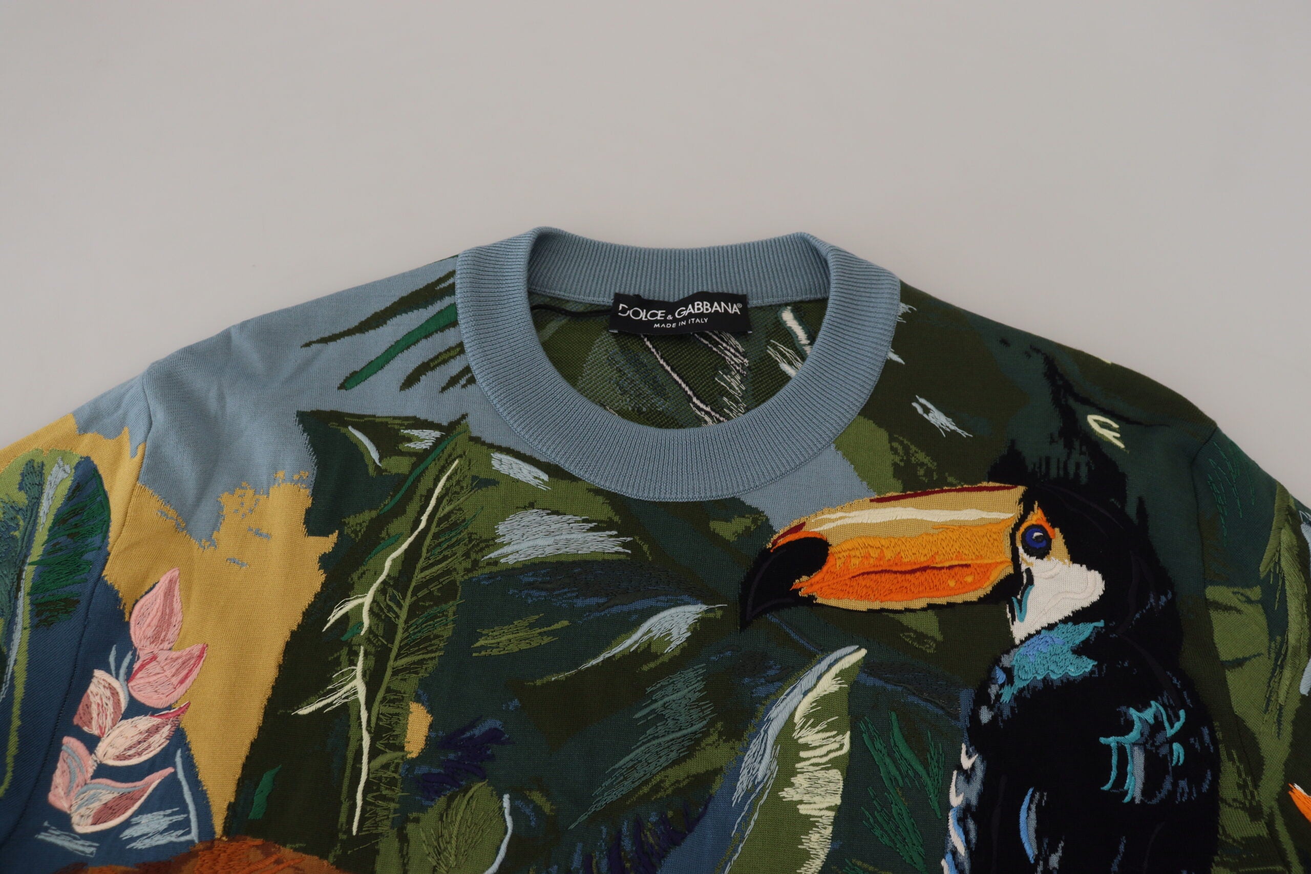 Multicolor Jungle Wool Pullover Logo Trui