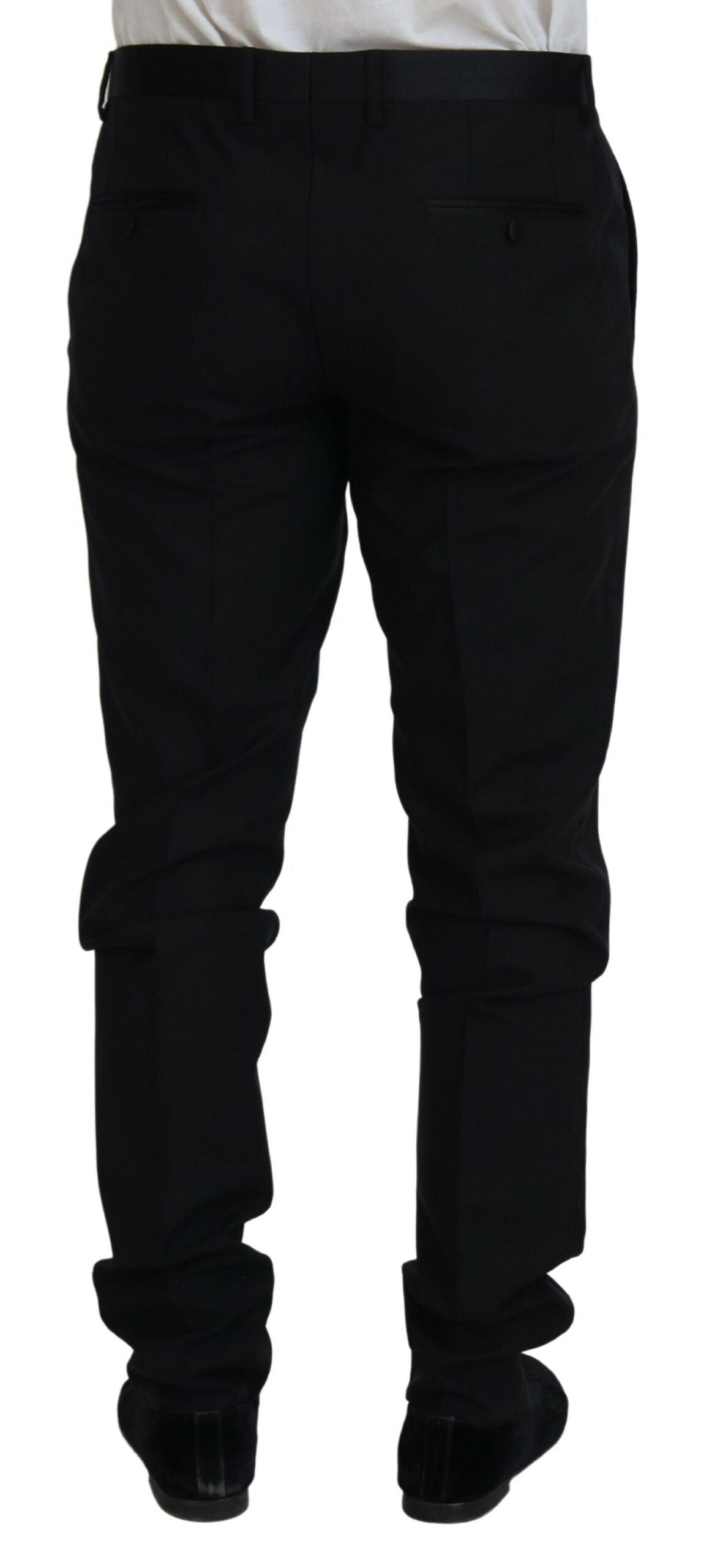 Zwarte wollen chino-jurk formele broek