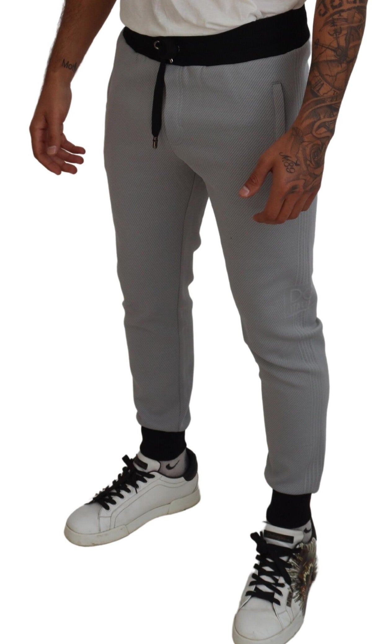 Grijze polyester joggingbroek