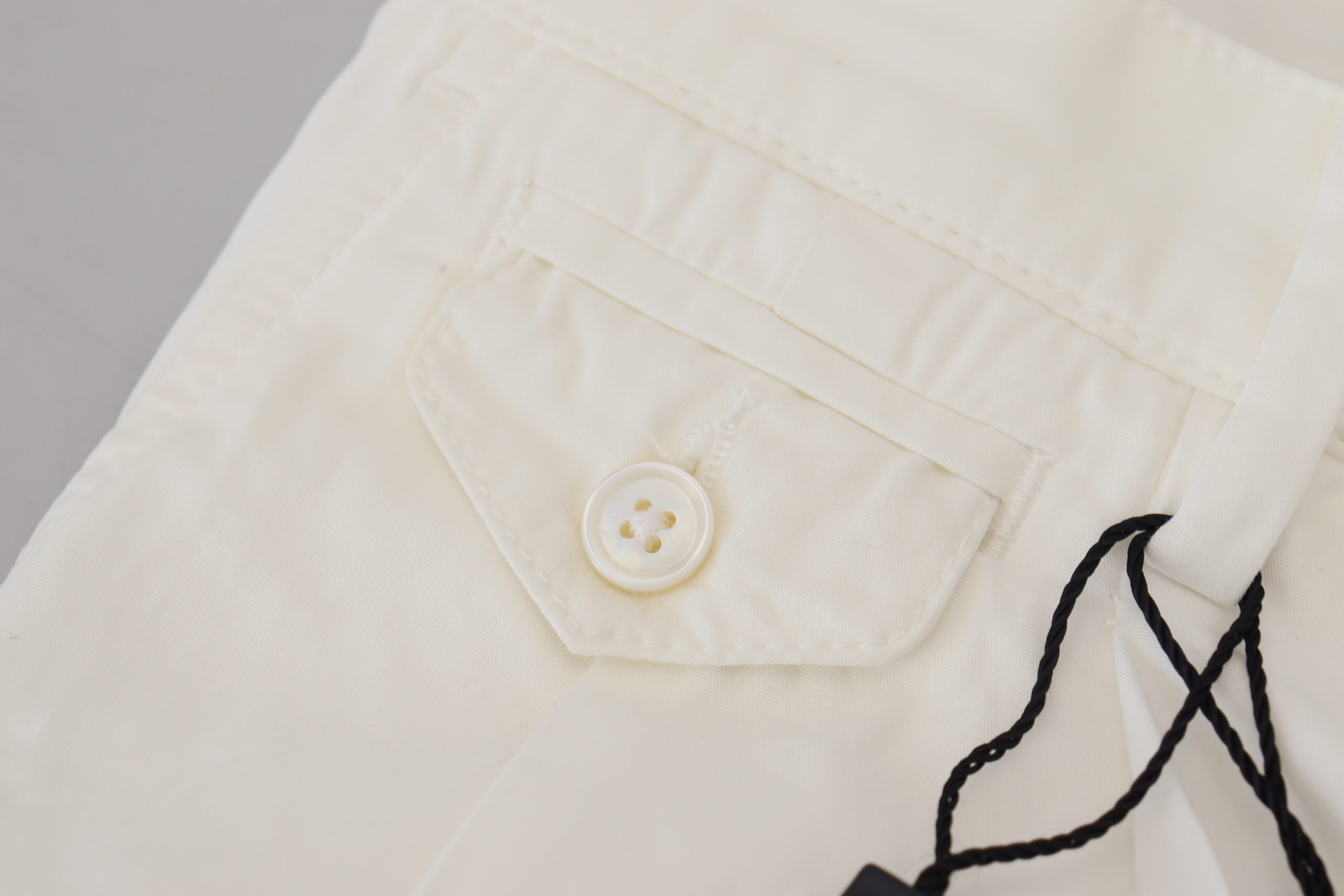Witte katoenen skinny chinobroek