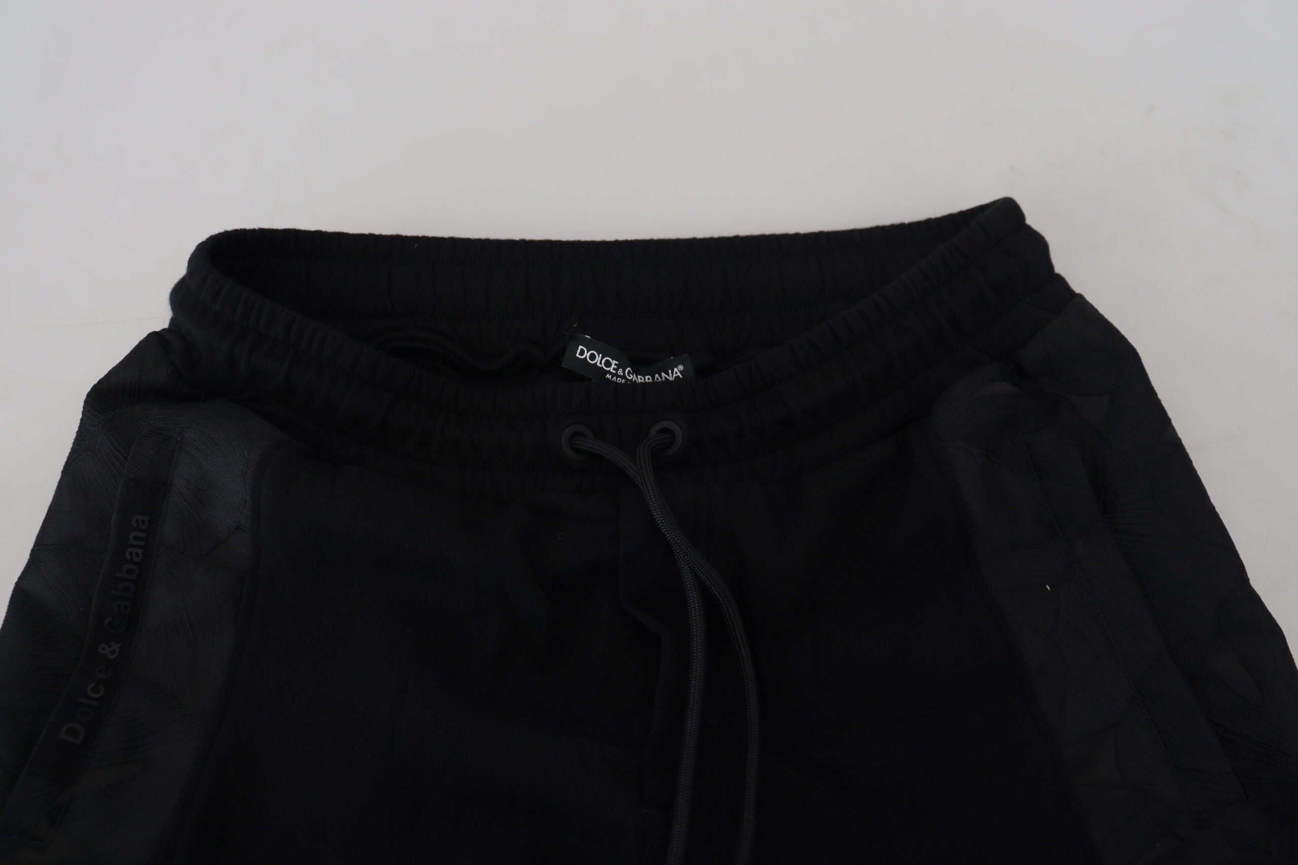 Zwarte polyester skinny joggingbroek voor heren