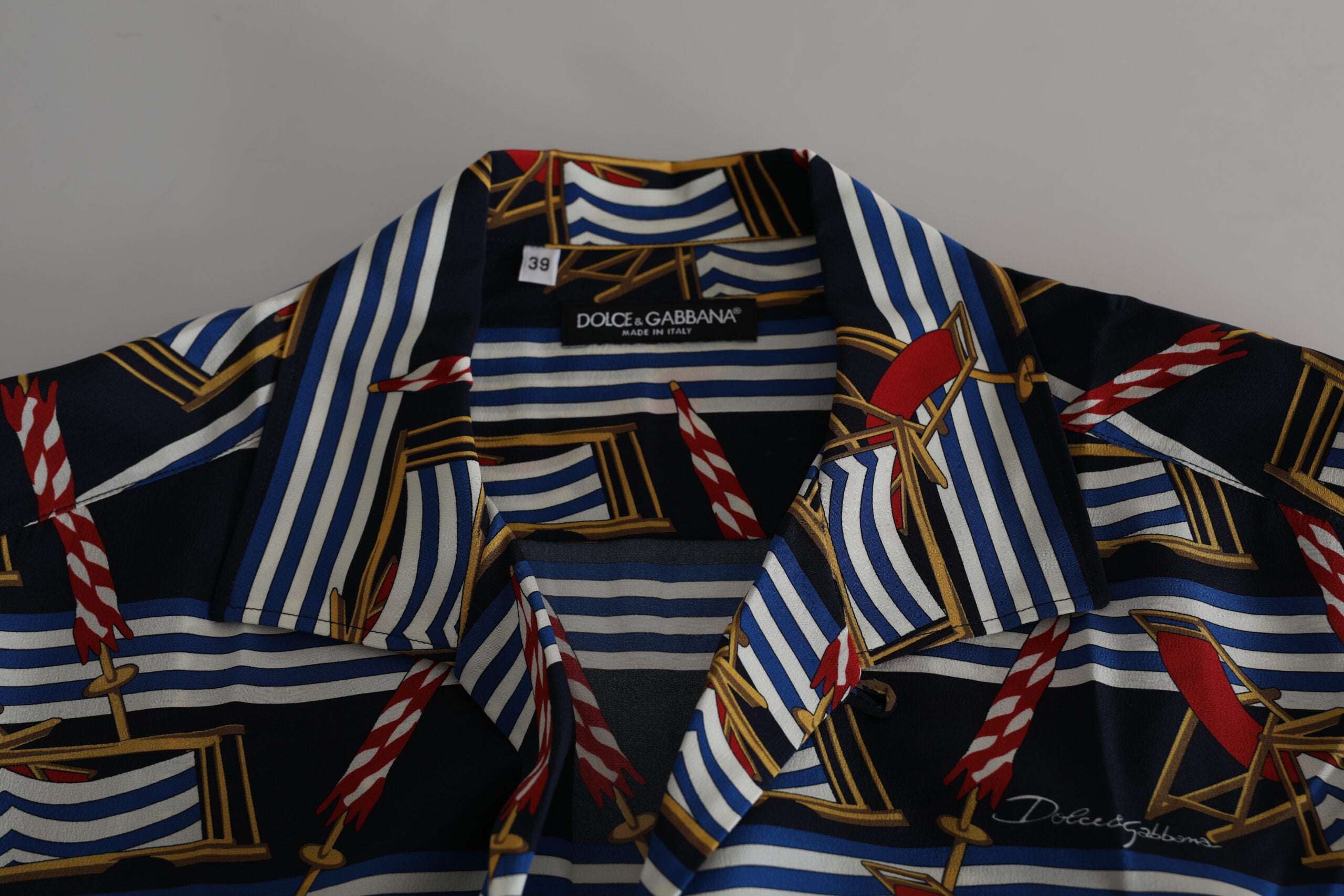 Multicolor strandstoel shirt met korte mouwen