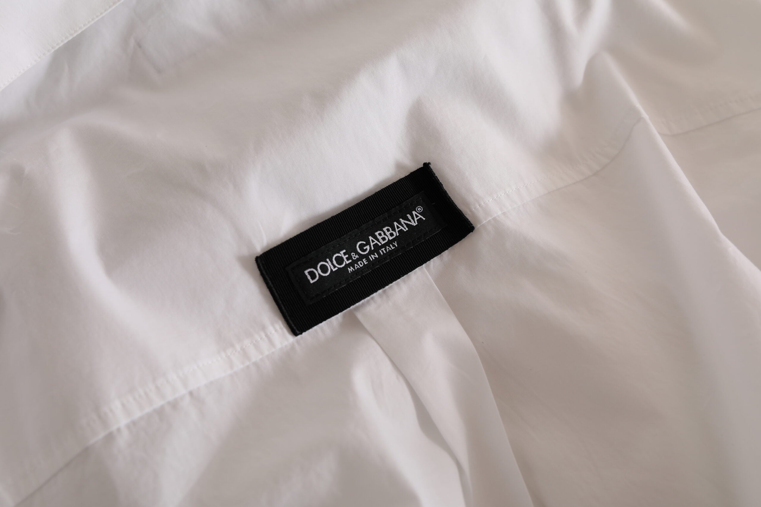 Wit logo katoenen casual overhemd met lange mouwen