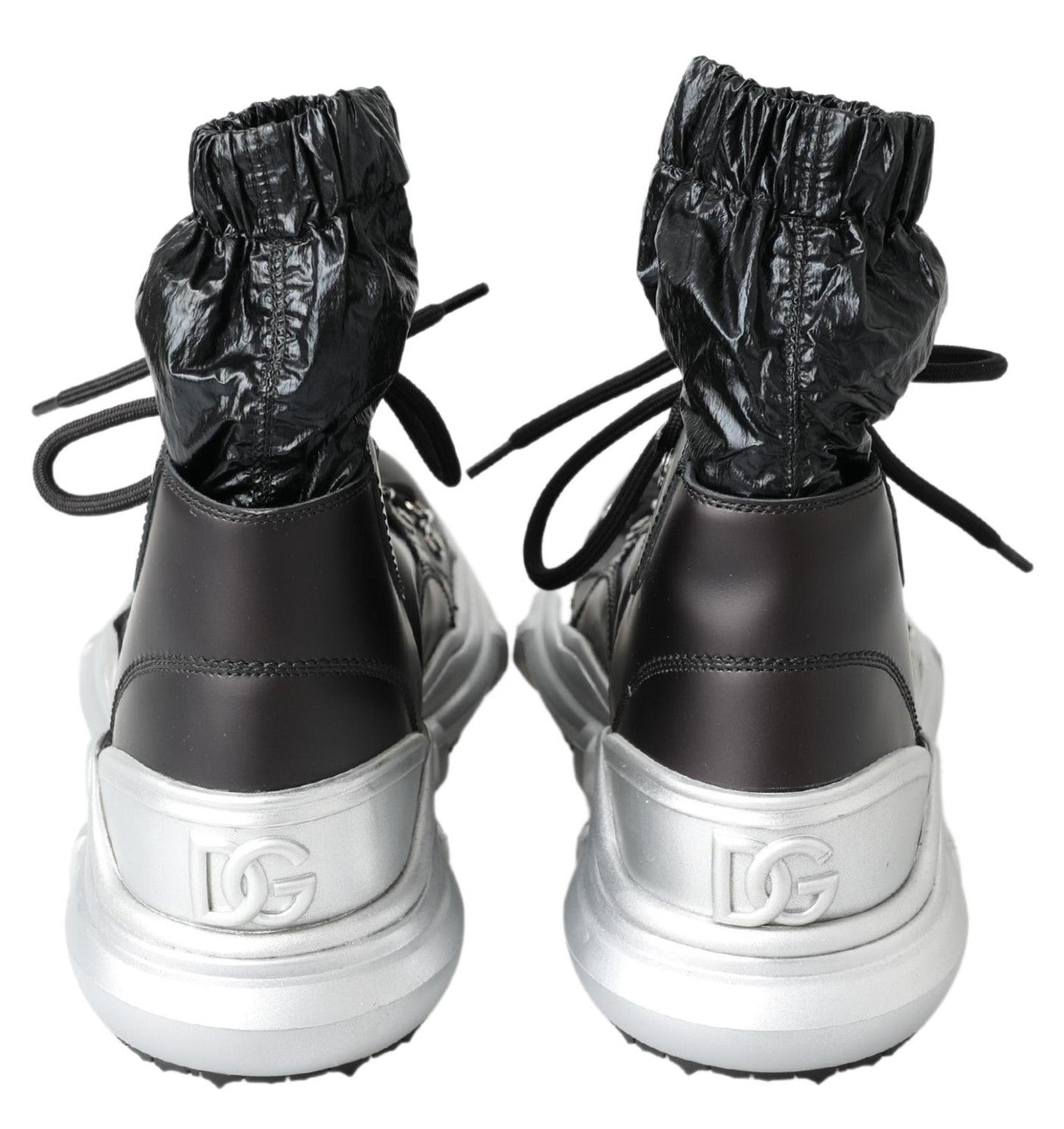 Zwarte nylon Galileo hoge sneakers