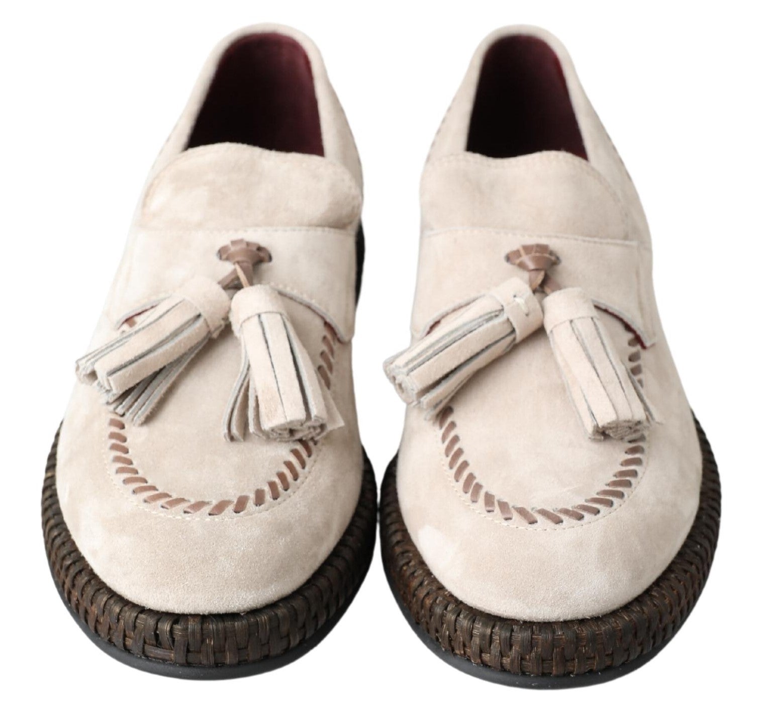 Ivoorkleurige suède heren espadrille schoenen