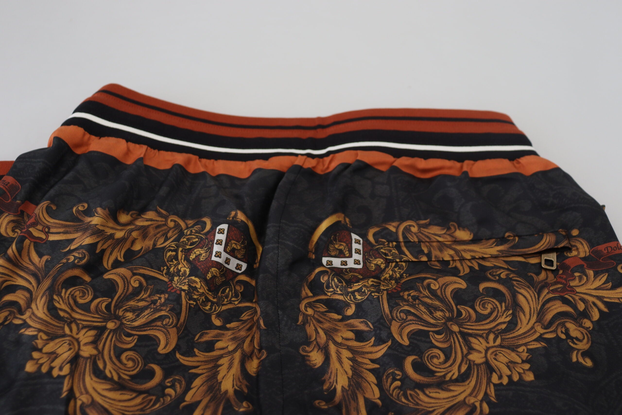 Grijze zijden barok kroonbroek sportbroek