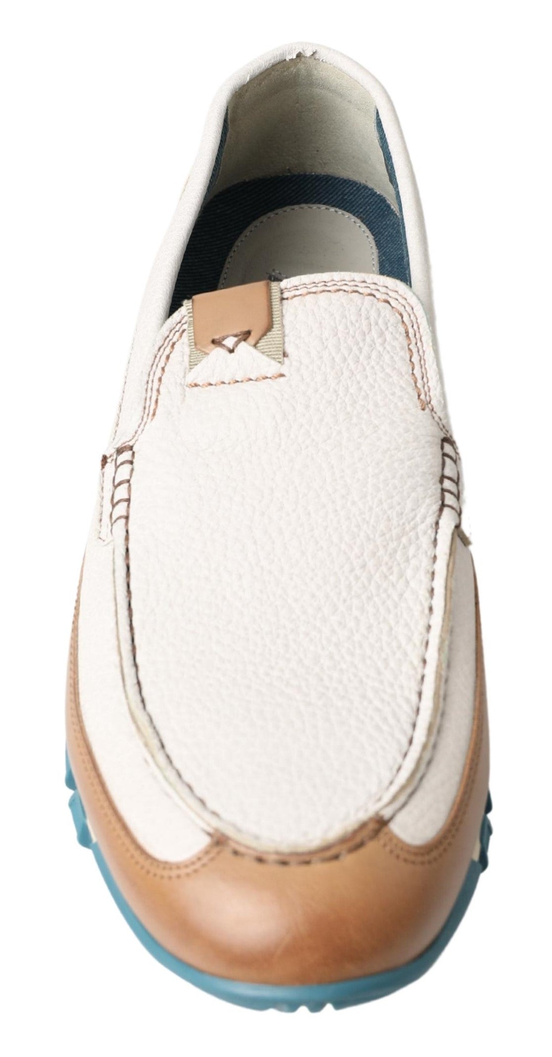 Witte leren loafers mocassins schoenen
