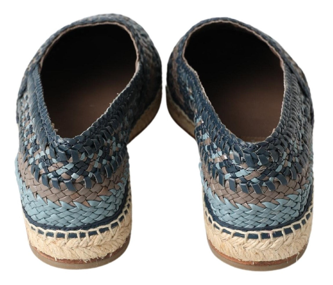 Blauwgrijze leren buffelleerschoenen