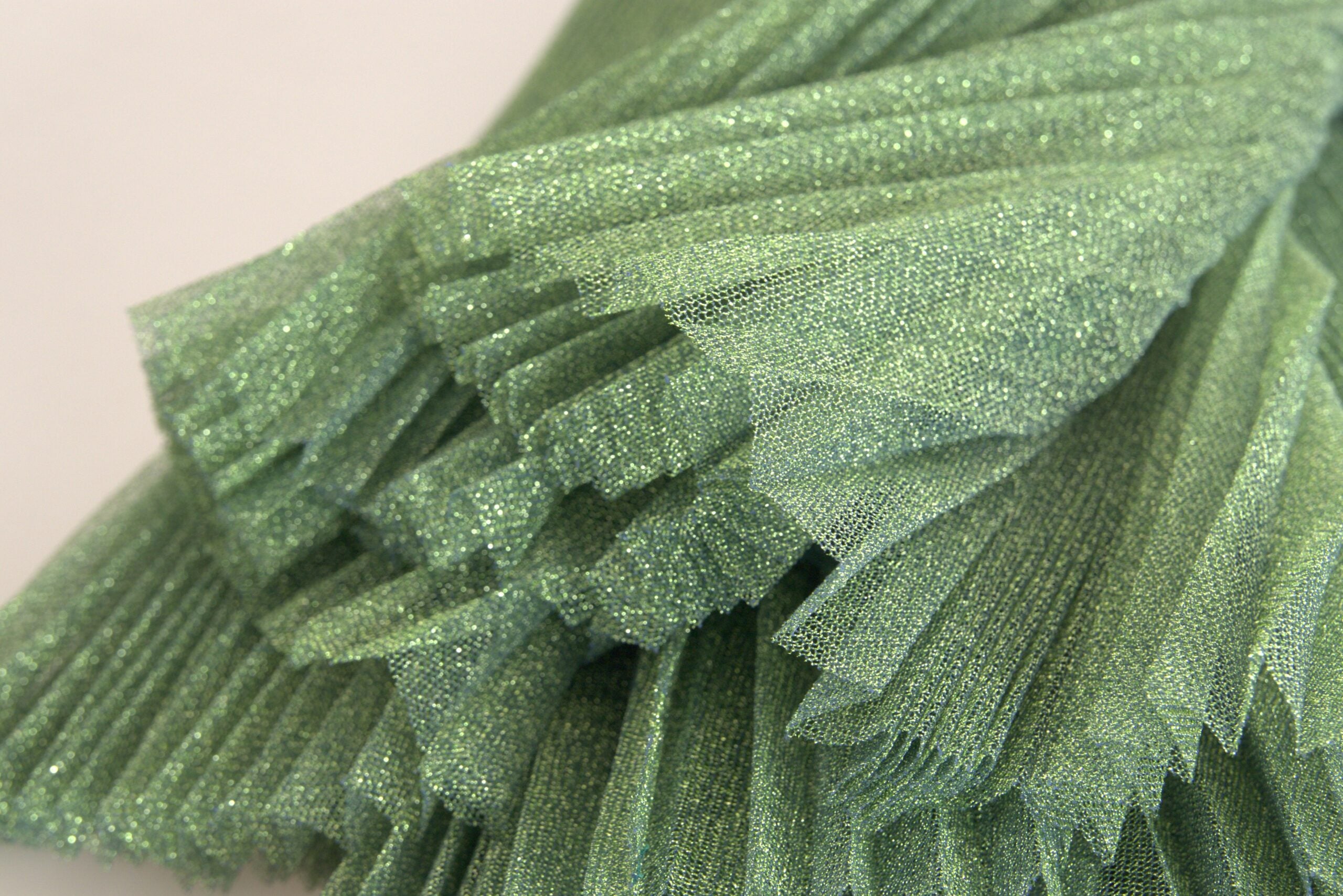Metallic groene hoge taille A-lijn geplooide rok