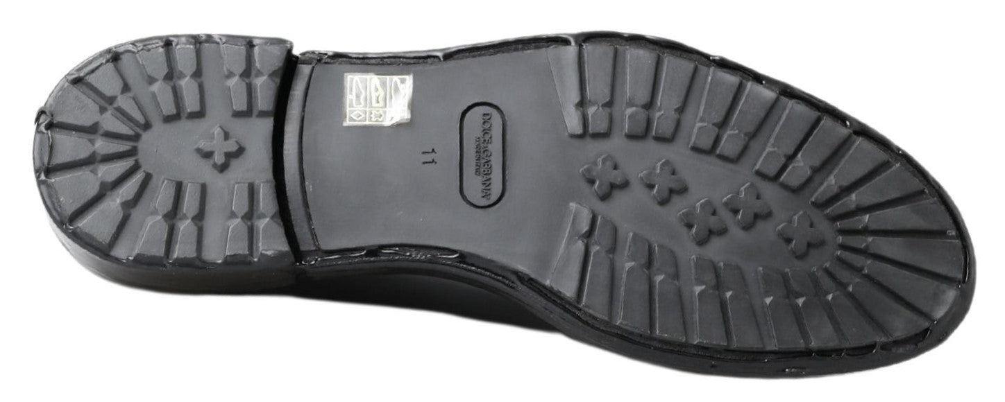 Zwarte leren derby-schoenen