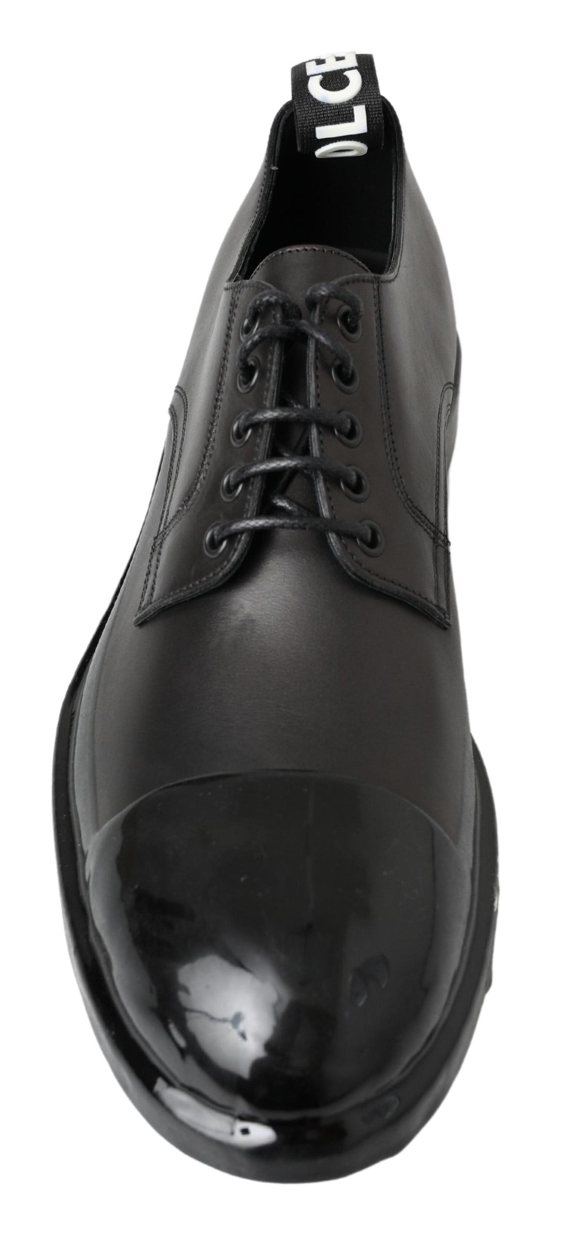 Zwarte leren derby-schoenen