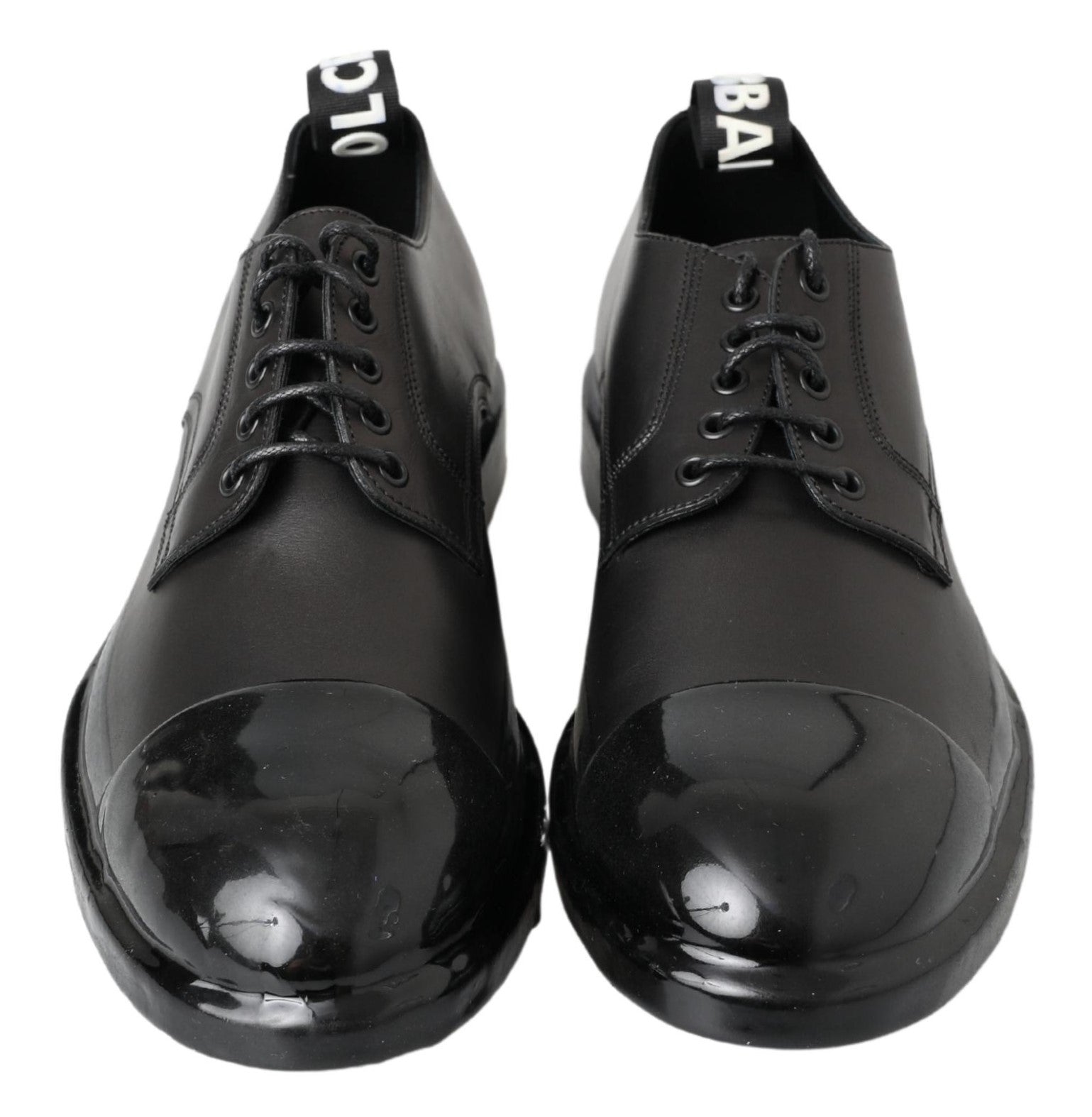 Zwarte leren derby-schoenen