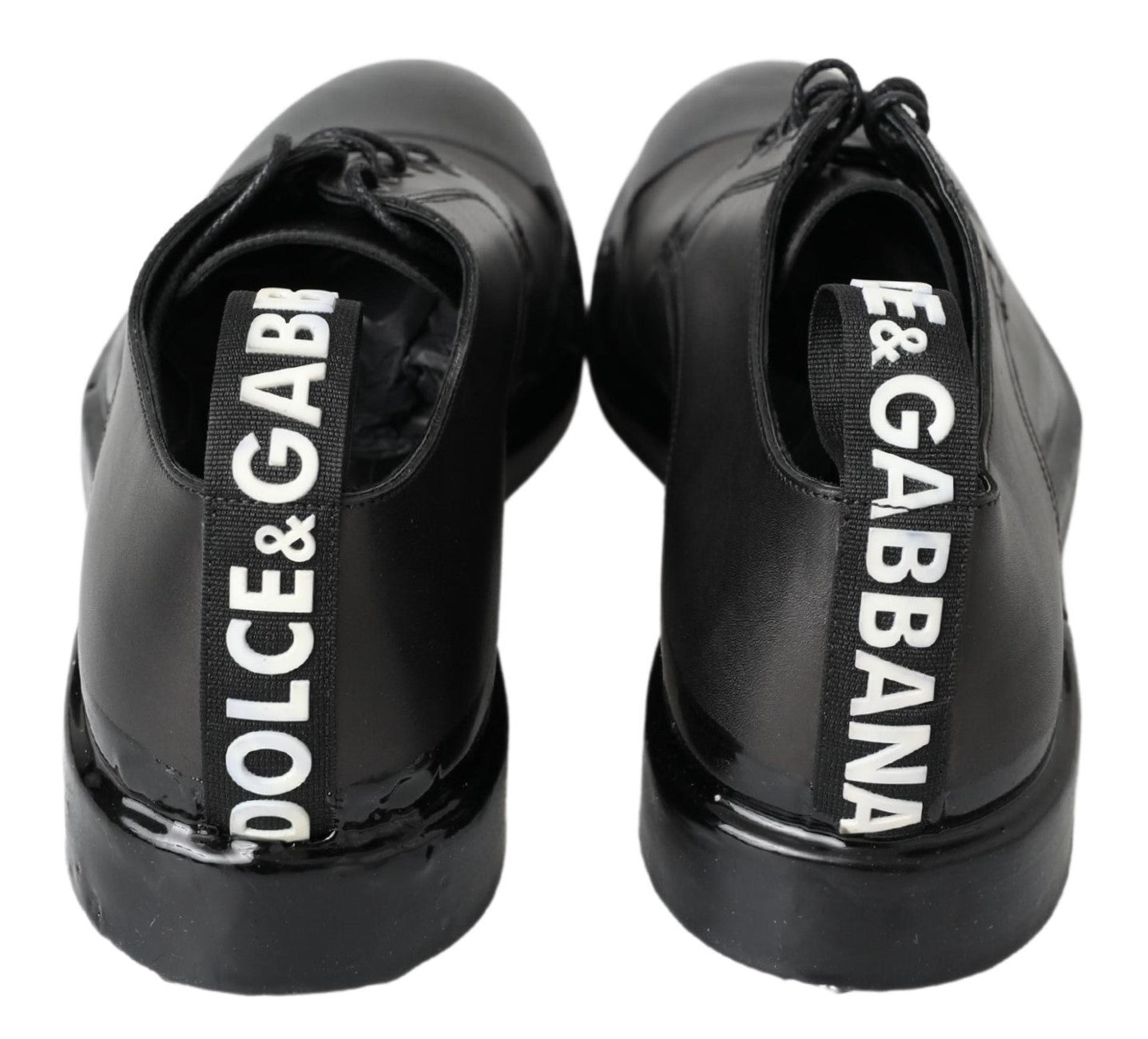 Zwarte leren derby-schoenen