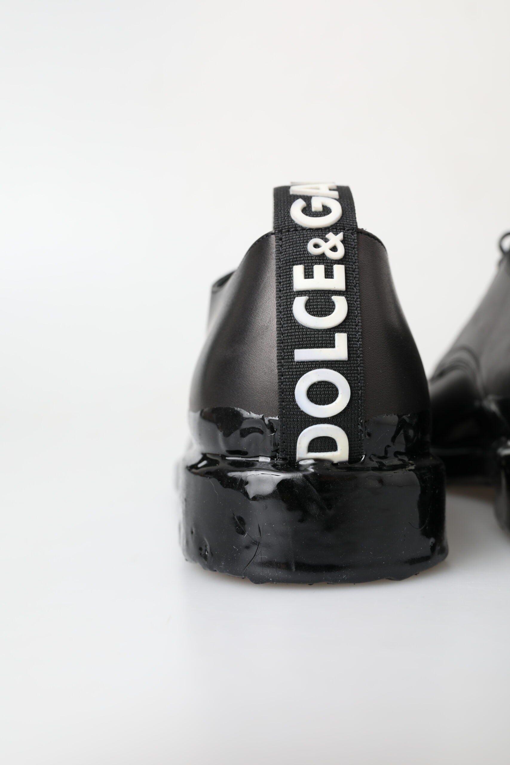 Zwarte leren derby-schoenen