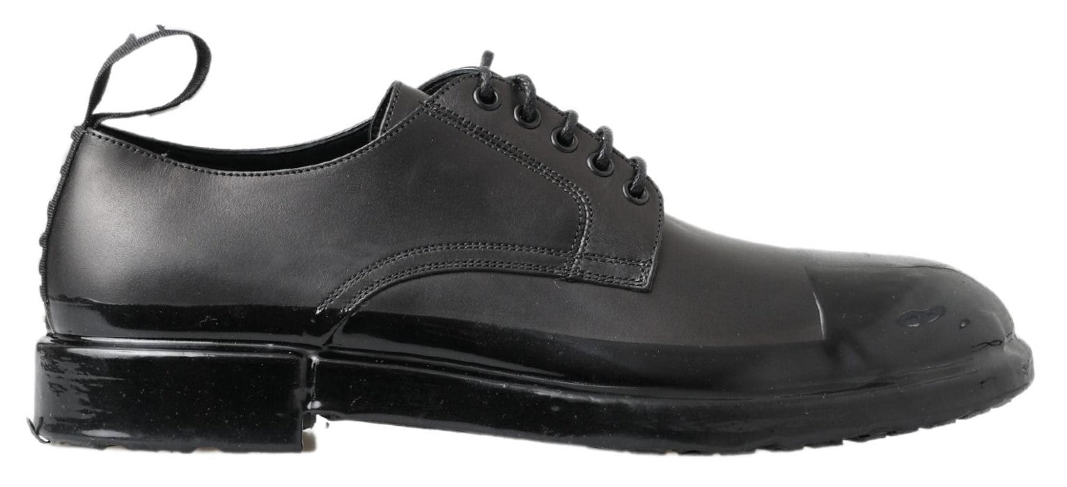 Zwarte leren derby-schoenen