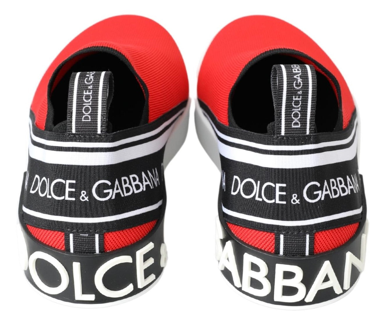 Rode witte platte sneakers loafers schoenen