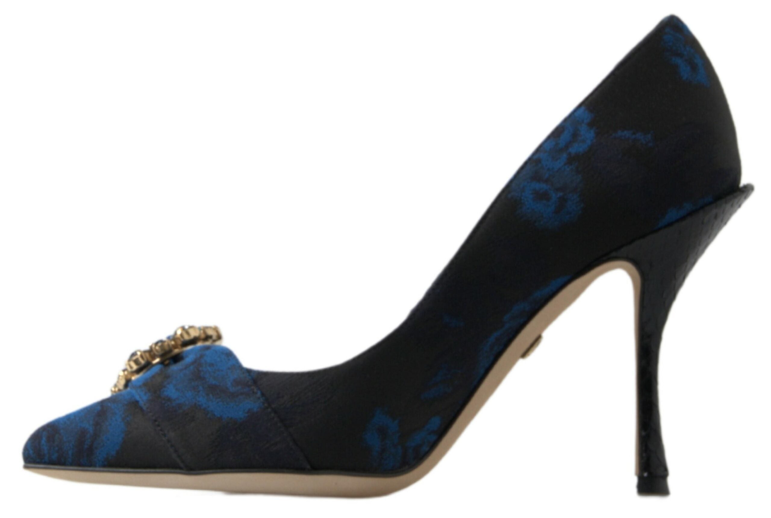 Blauwe Ayers Crystal Pumps met bloemenprint
