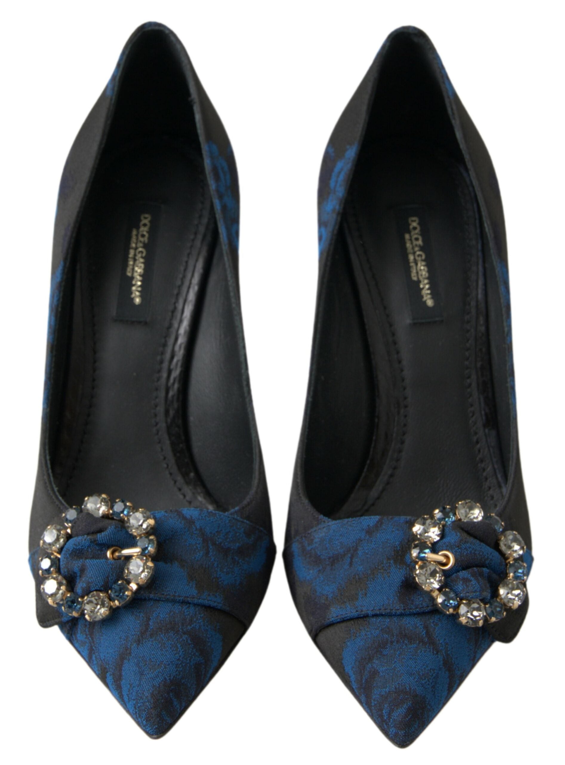 Blauwe Ayers Crystal Pumps met bloemenprint
