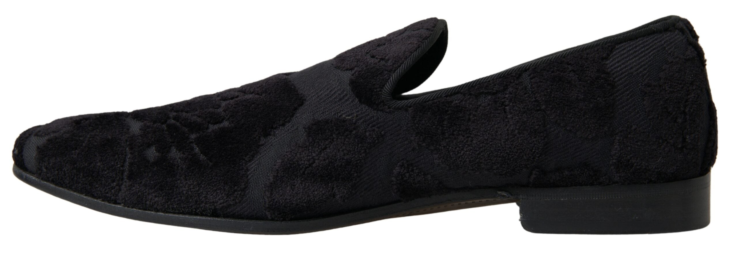 Zwarte brokaat loafers formele schoenen