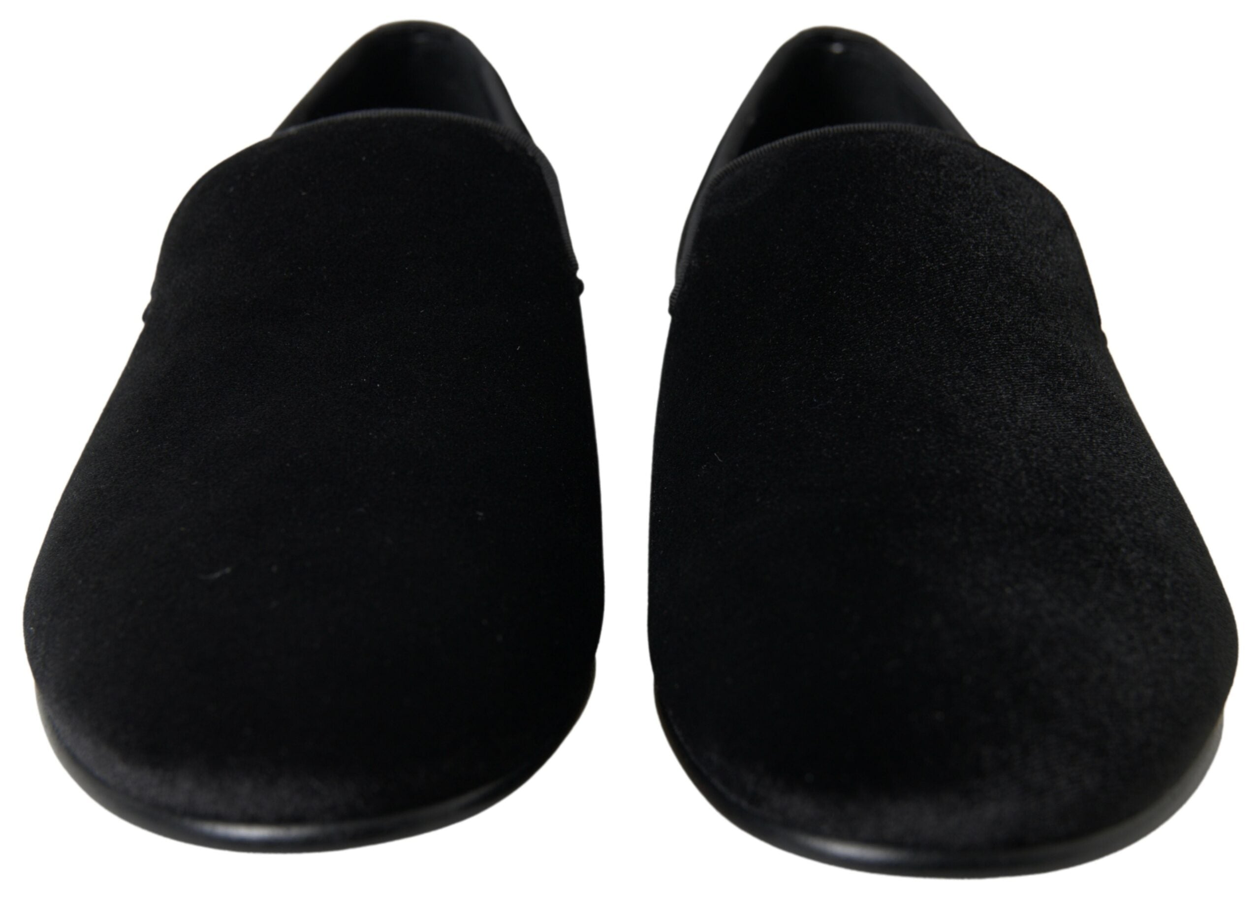 Zwarte fluwelen loafers formele schoenen