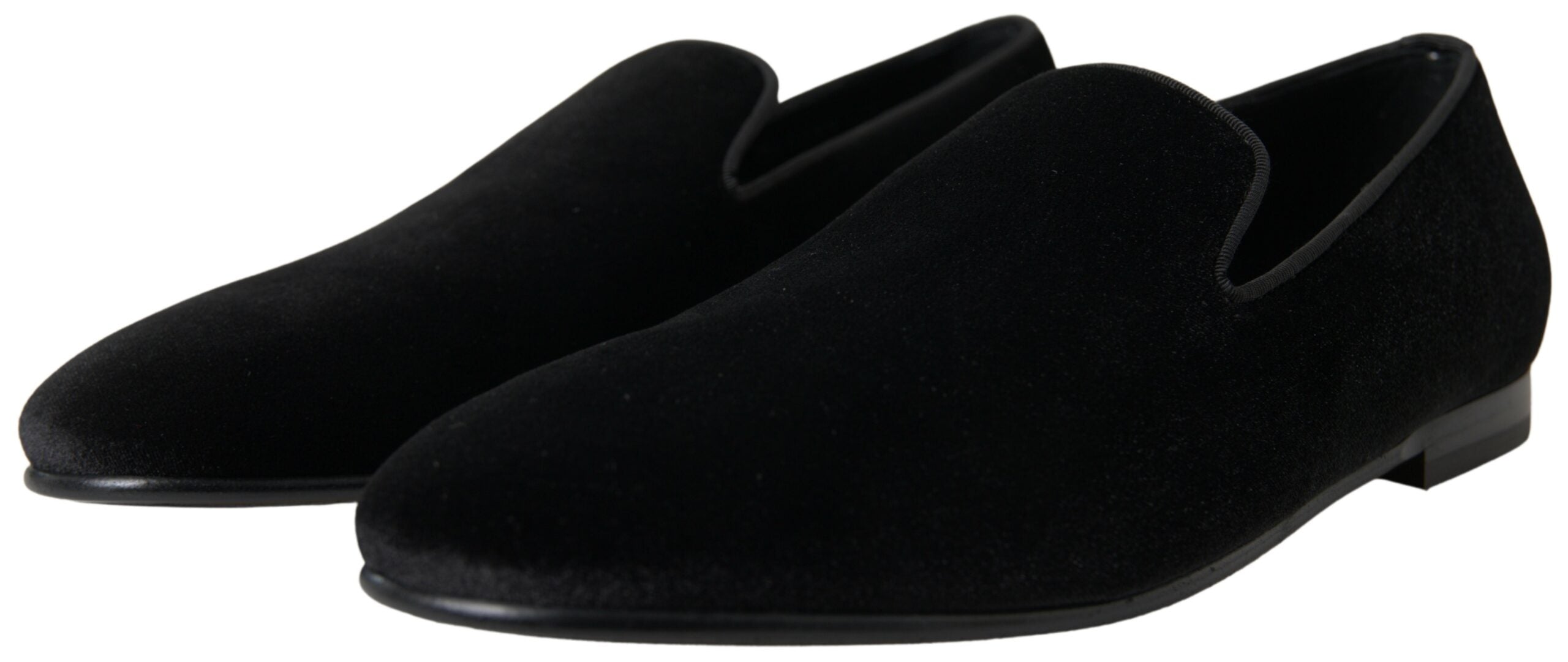 Zwarte fluwelen loafers formele schoenen