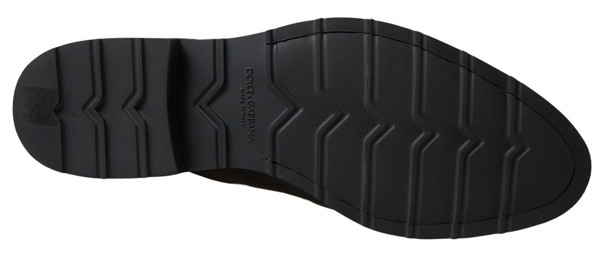 Zwarte witte leren formele schoenen