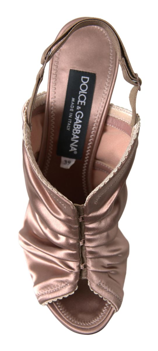 Lichtbruine slingback korset stijl stiletto hakken met sluiting
