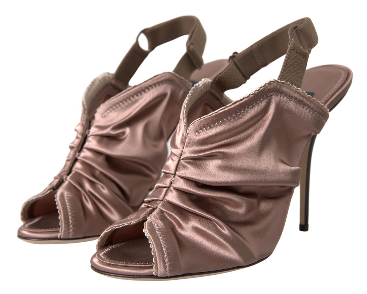 Lichtbruine slingback korset stijl stiletto hakken met sluiting