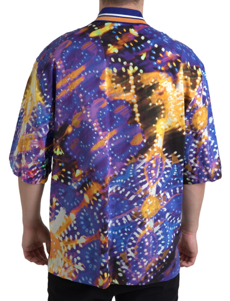 Luminaire Print Katoenen Polo Top Heren Shirt