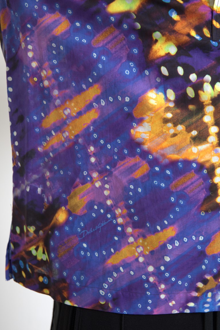 Luminaire Print Katoenen Polo Top Heren Shirt