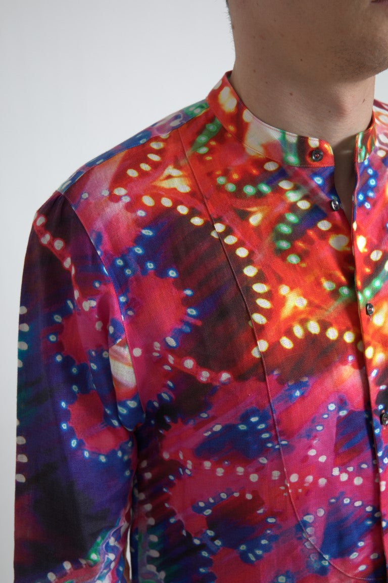 Multicolor Luminarie Print Linnen Shirt