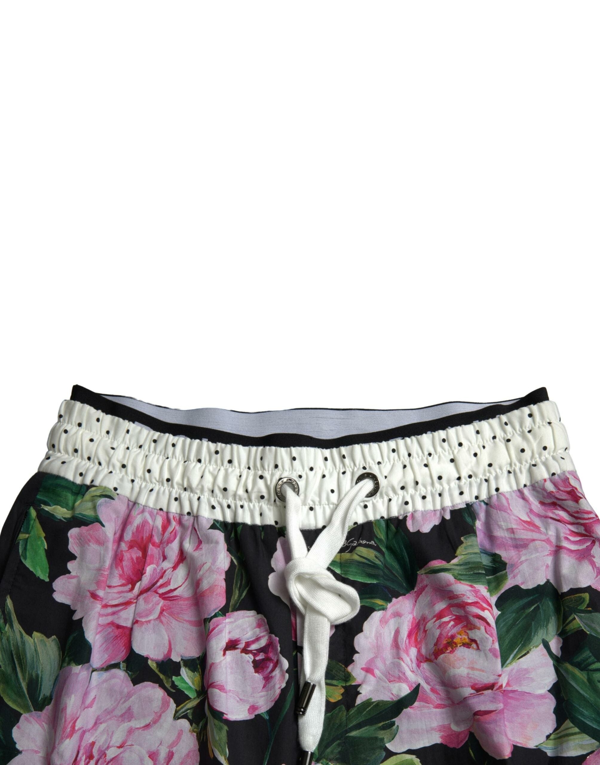 Multicolor Peony Joggingbroek Katoenen Herenbroek