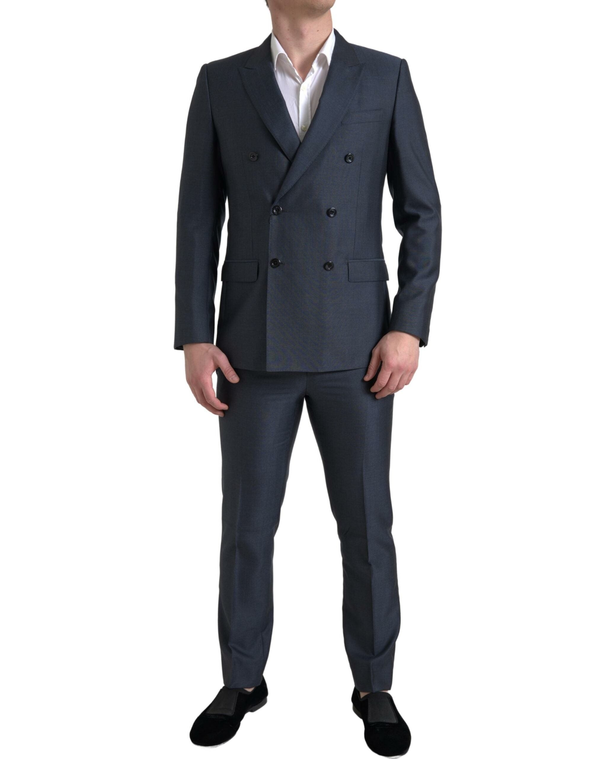 Blauw 2-delig dubbelrijs MARTINI-pak