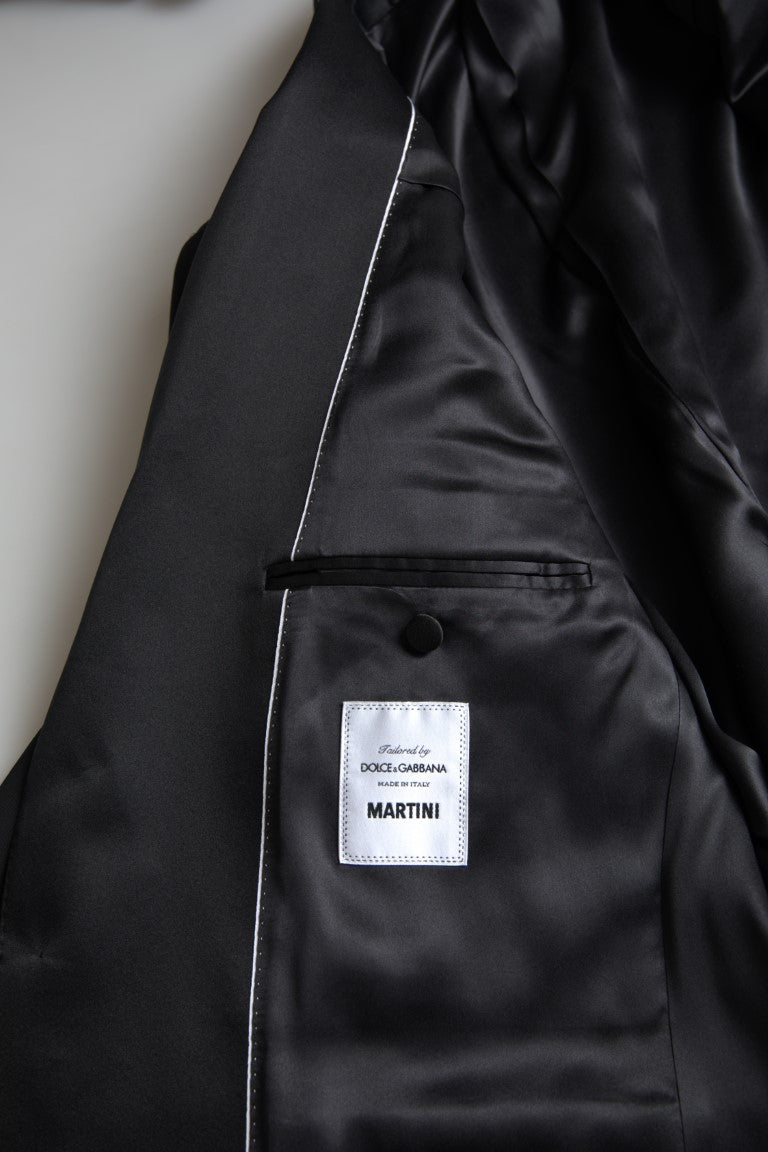 Zwart tweedelig enkelrijs MARTINI-pak