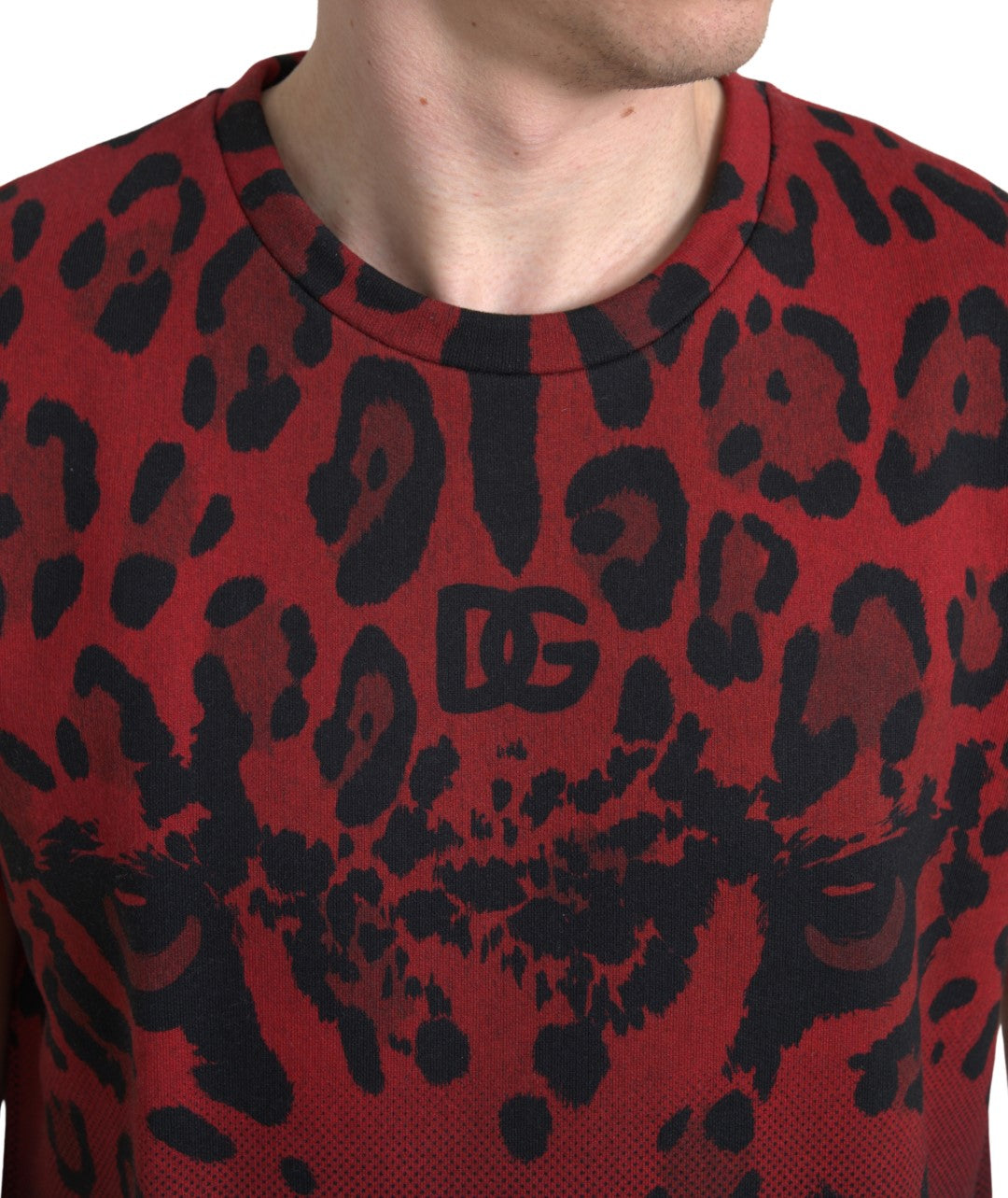 Rood luipaard katoenen mouwloos tanktop-shirt