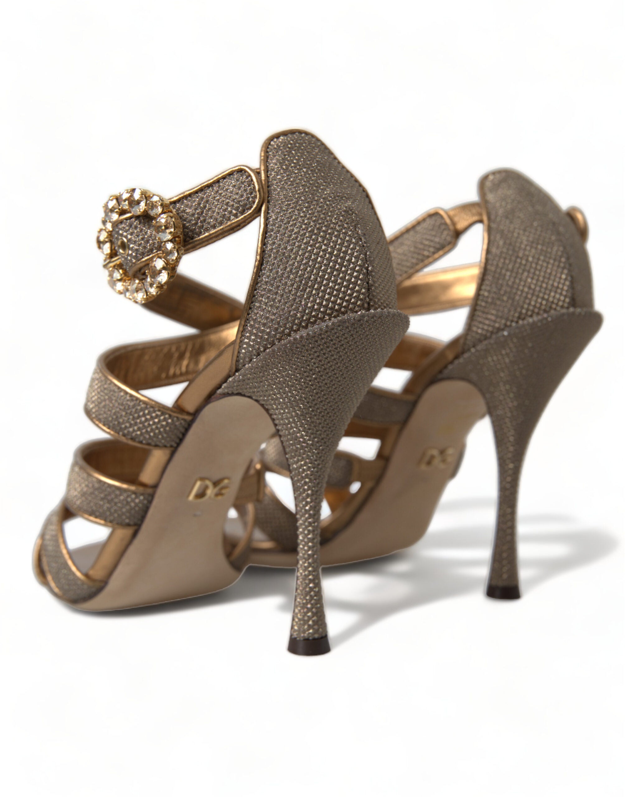 Bronzen kristallen bandjes hakken sandalen schoenen