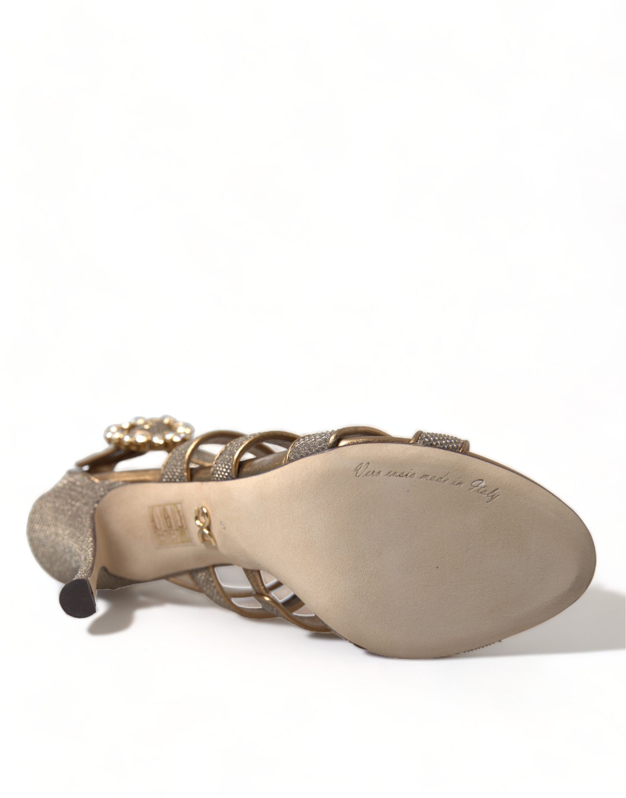 Bronzen kristallen bandjes hakken sandalen schoenen