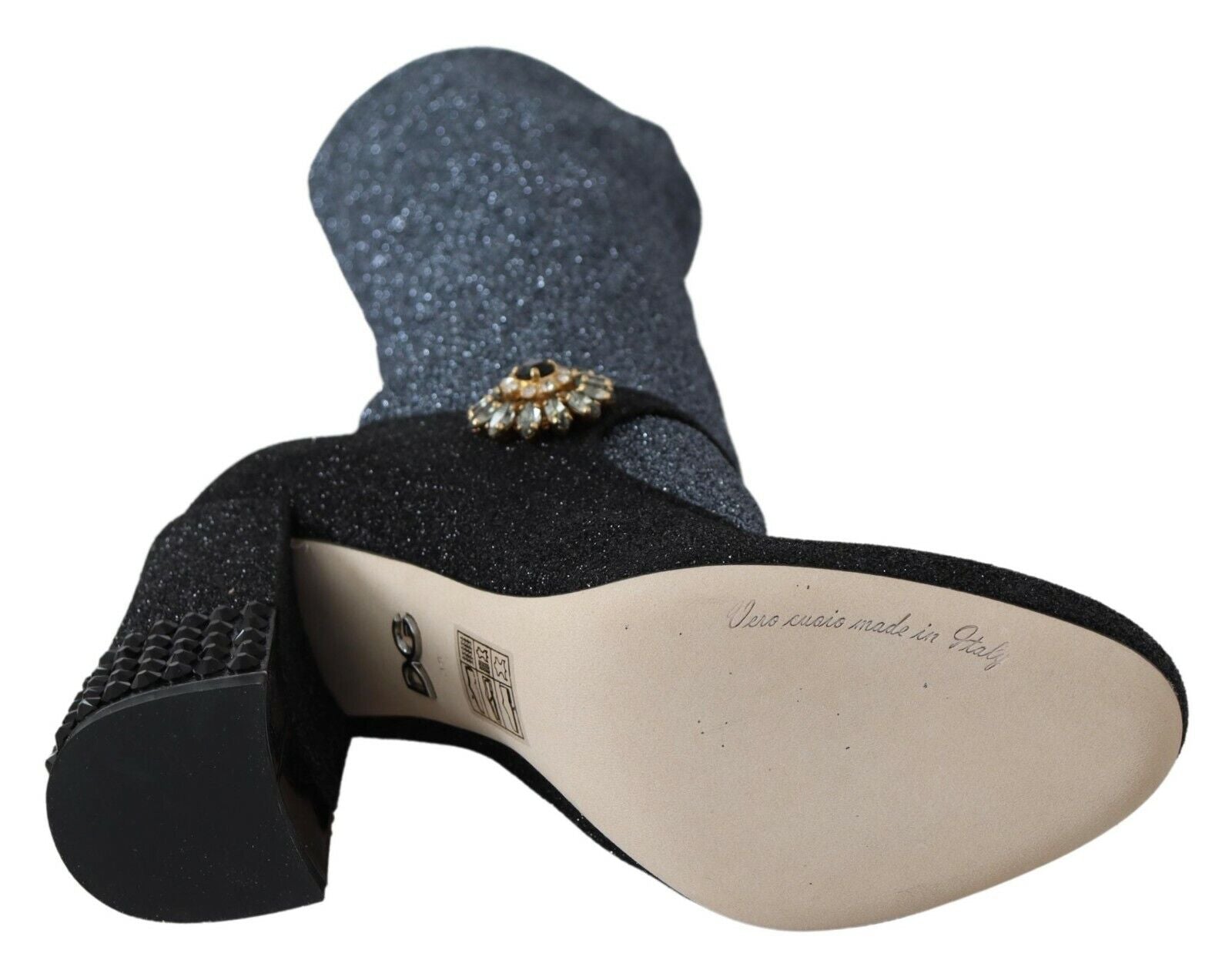 Zwarte kristallen Mary Janes-laarsjes