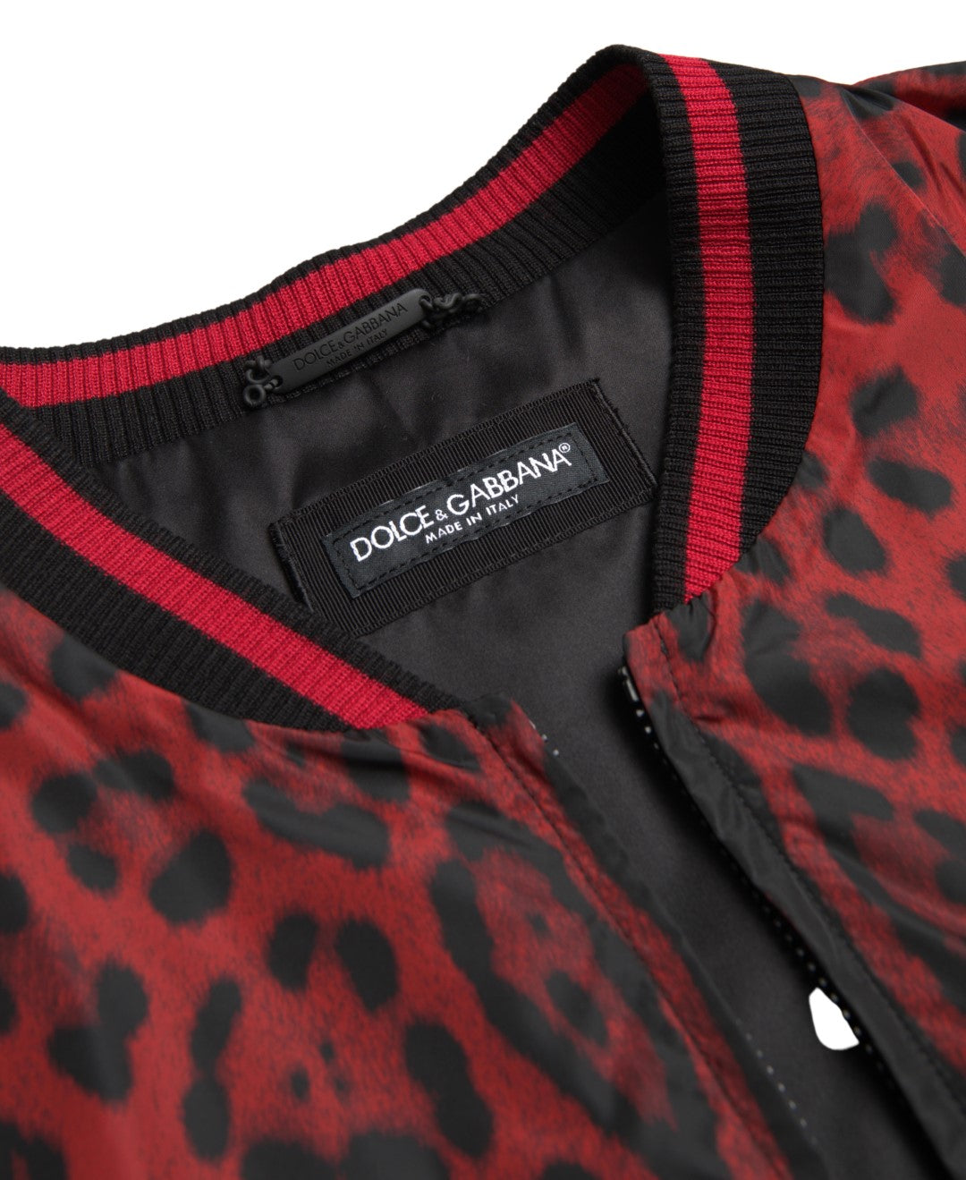 Rode luipaard bomber korte jas