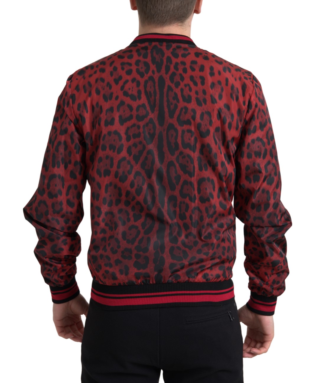 Rode luipaard bomber korte jas