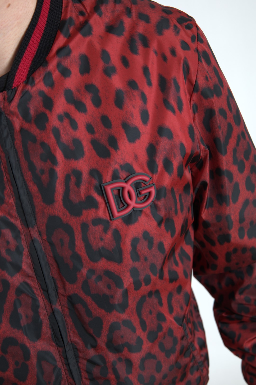 Rode luipaard bomber korte jas