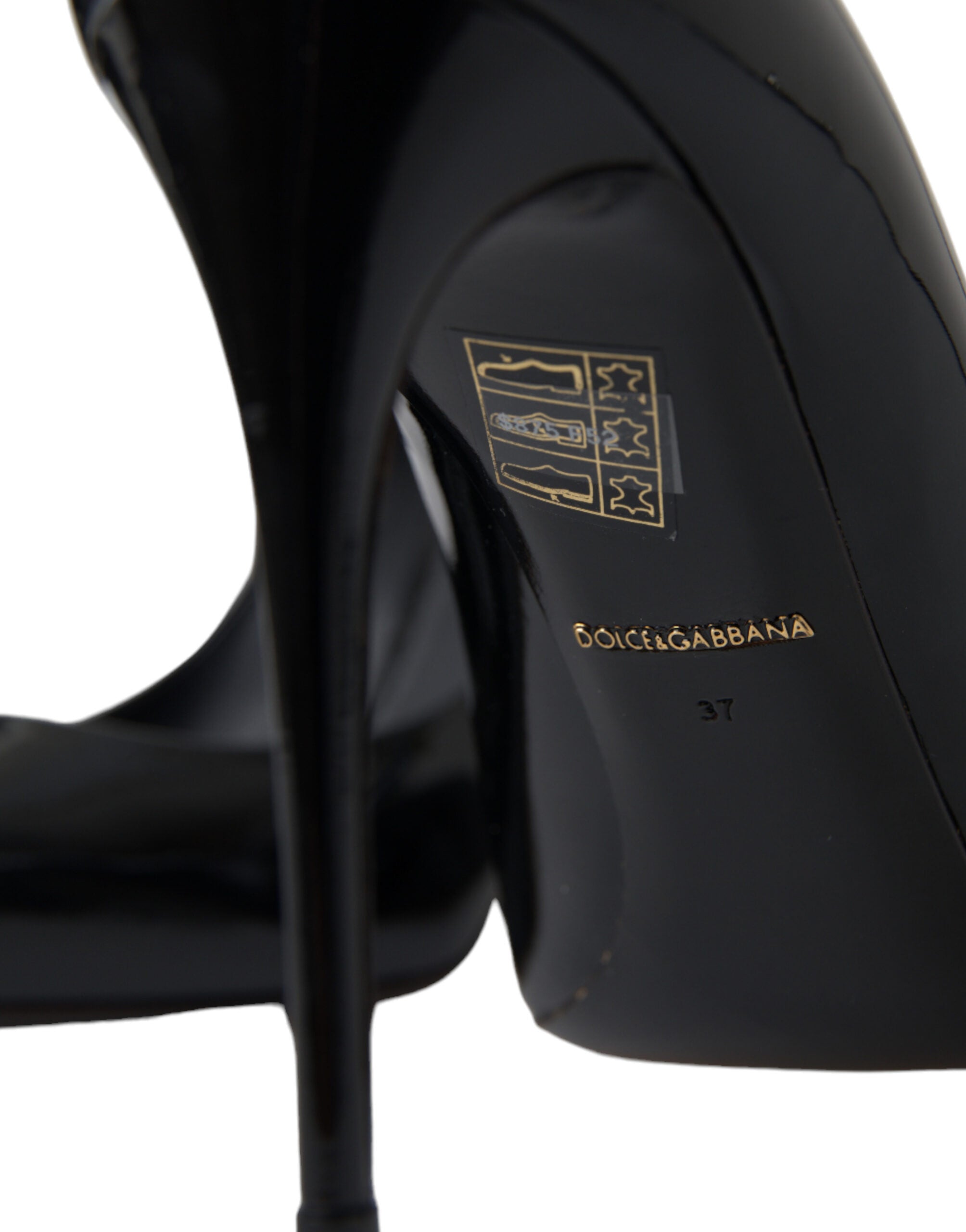 Zwarte lakleren pumps met hakken