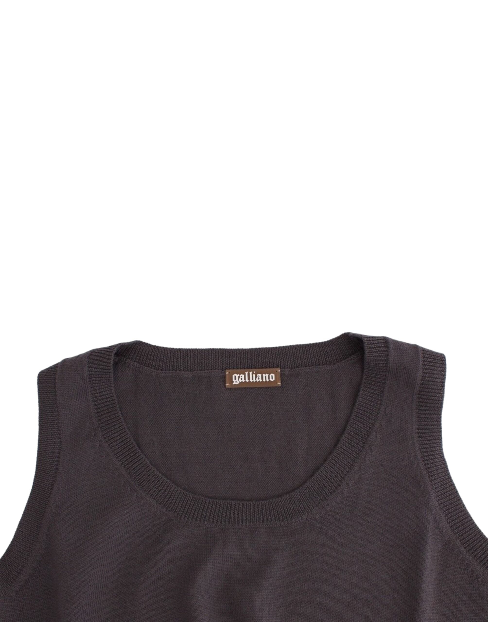 Bruin gebreid tanktopje